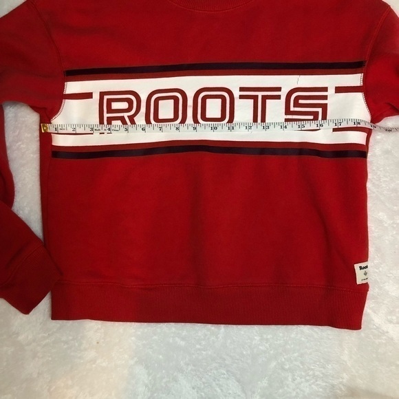Roots Logo Red Crew Neck Sweatshirt - Picture 6 of 7